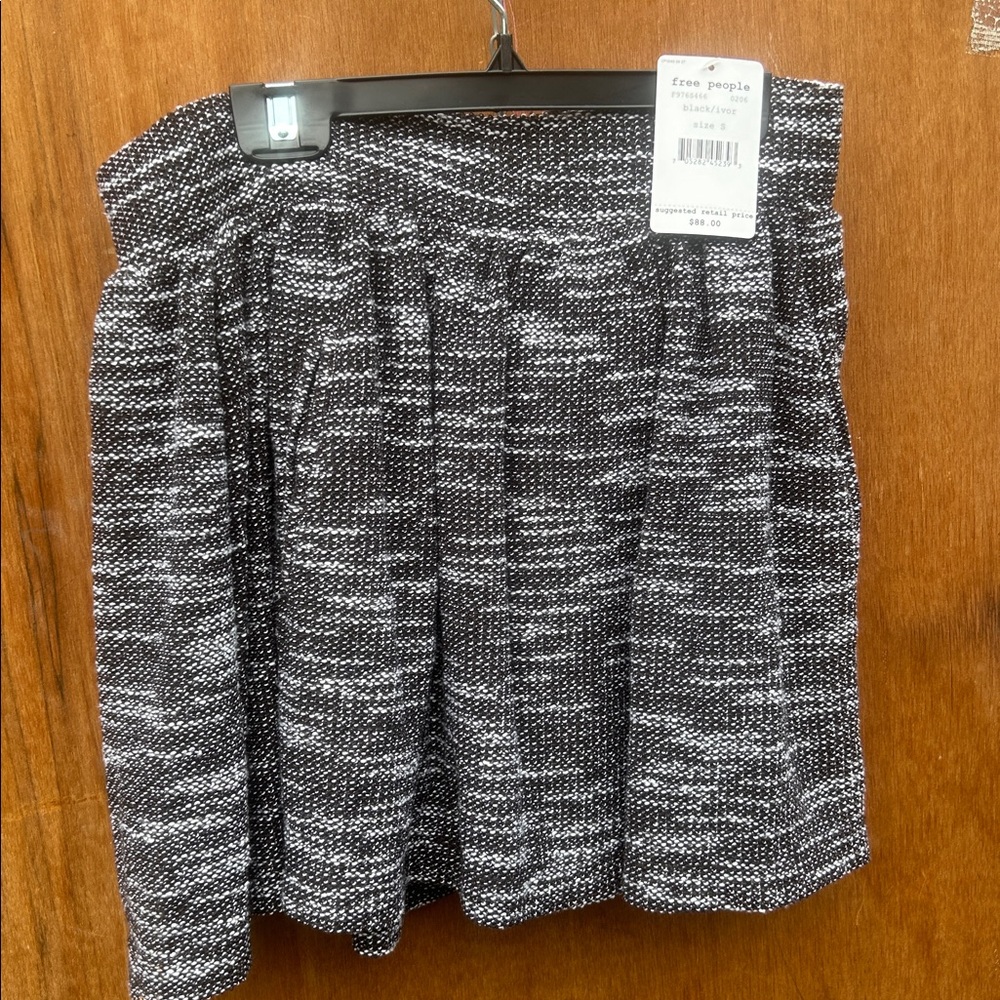 Free People Monochrome Textured Skirt